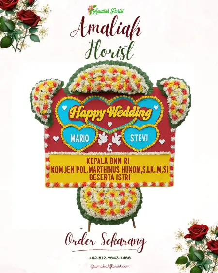 Papan Bunga Pernikahan Gedung Wani